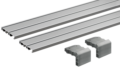 SlideLine M Zestaw profili: 2 – tory do przykręcania/przyklejania L-2500
