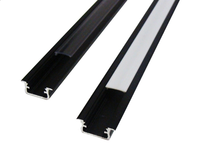 TM-profil LED Begtin czarny matowy, klosz mleczny, 2000mm