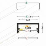TM-profil LED Begton srebrny anodowany, klosz mleczny, 2000mm