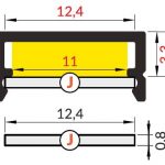 TM-profil LED Begton srebrny anodowany, klosz mleczny, 2000mm