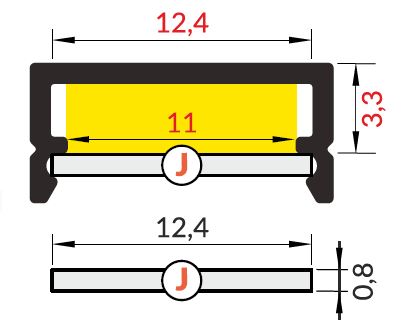 TM-profil LED Begton srebrny anodowany, klosz mleczny, 2000mm