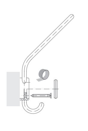 Wieszak 2614 czarny mat lakier