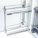 Kosz Cargo FGV Mini 20 – Prawe, Silent System, Chrom/Białe dno, Okrągły, FGV, 332D01CBXBEK