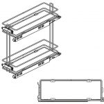 Kosz Cargo FGV Mini 20 – Prawe, Silent System, Chrom/Białe dno, Okrągły, FGV, 332D01CBXBEK