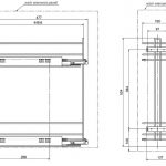 Kosz Cargo FGV Mini 20 – Prawe, Silent System, Chrom/Białe dno, Okrągły, FGV, 332D01CBXBEK