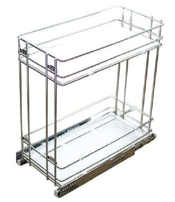 Kosz Cargo FGV Mini – Silent System, Chrom/Białe dno, 300 mm, Okrągły, FGV, 613005CBXB0K